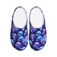 thumbnail image 1 of Fotbe crystal Skull flower star Pattern Women's Fuzzy Curly Fur Memory Foam Loafer Slippers Indoor Outdoor Slippers Winter Home Shoes-42/43, 1 of 7