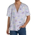thumbnail image 1 of Fotbe daisy and butterfly Print Short Sleeve Button Down Shirts for Men Casual Summer Beach Wrinkle Free Shirt-Medium, 1 of 5