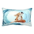 thumbnail image 1 of Fotbe dog surfing on surfboard Pattern Pillow Cases - Envelope Closure - Luxury, Extra Soft, Cooling Pillow Covers - Wrinkle, Fade, Stain Resistant-16"x24", 1 of 6