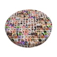 thumbnail image 1 of Fotbe dogs and cats Pattern Stool Covers Round,Waterproof Round Bar Stool Covers Bar Chair Covers Washable Stool Cushion Slipcover for 12-14 Inch Chair-14 inch, 1 of 7