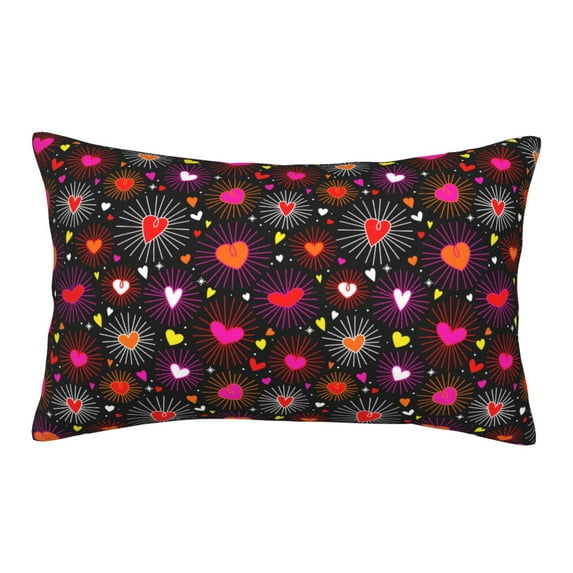 Fotbe doodle hearts Pattern Pillow Cases - Envelope Closure - Luxury, Extra Soft, Cooling Pillow Covers - Wrinkle, Fade, Stain Resistant-14"x20"