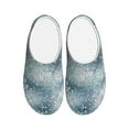 thumbnail image 1 of Fotbe enchanted winter snowflake holly Pattern Women's Fuzzy Curly Fur Memory Foam Loafer Slippers Indoor Outdoor Slippers Winter Home Shoes-39/40, 1 of 7