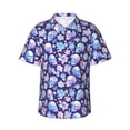 thumbnail image 1 of Fotbe flower Skull starry sky Hawaiian Shirt for Men Unisex Summer Beach Casual Short Sleeve Cotton Linen Button Down Shirts-3X-Large, 1 of 5