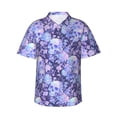 thumbnail image 1 of Fotbe flower crystal Skull Hawaiian Shirt for Men Unisex Summer Beach Casual Short Sleeve Cotton Linen Button Down Shirts-Small, 1 of 5