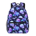 thumbnail image 1 of Fotbe flower starry sky Skull Pattern Casual Backpack for School, Travel, and Outdoor Activities - Durable, Lightweight, and Comfortable, 1 of 5