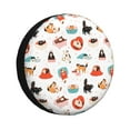 thumbnail image 1 of Fotbe funny cats celebrating Valentine's Day Pattern Spare Tire Cover Thickening Universal Fit for Jeep, Trailer, RV, SUV, Truck, Tough Tire Wheel Soft Cover-14 inch, 1 of 6