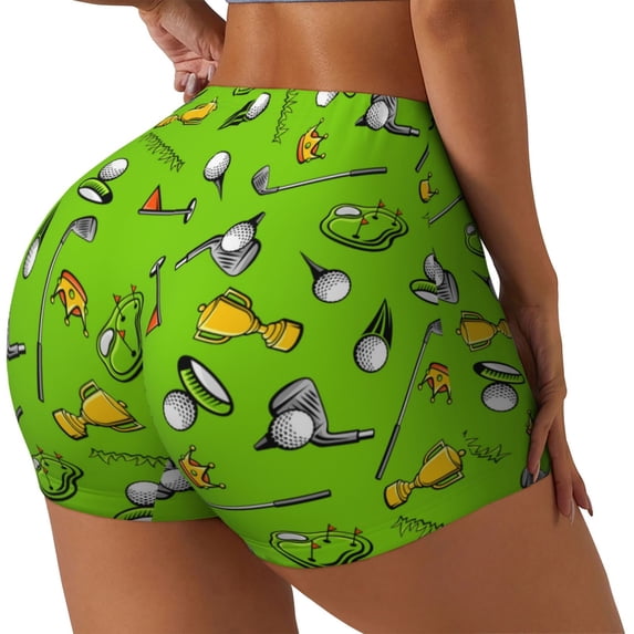 Fotbe golf Sport club Seamless Shorts, Womens Workout Shorts High Waist Stretch Booty Short for Gym/Yoga/Running/Biking-XX-Large-XX-Large