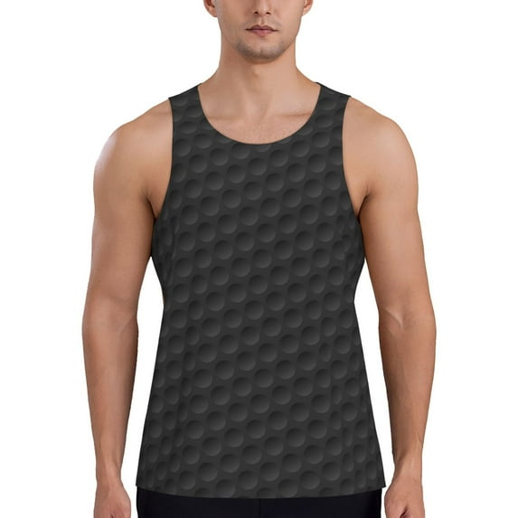 Fotbe golf balls Pattern Men's Quick Dry Workout Tank Top Gym Muscle Tee Fitness Bodybuilding Sleeveless T Shirt Breathable Workout Shirt-4X-Large
