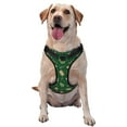 thumbnail image 1 of Fotbe green Christmas Element Pattern Dog Harness, No-Pull Pet Harness with 2 Leash Clips, Adjustable Soft Padded Dog Vest with Easy Control Handle for Large Dogs-Medium, 1 of 6