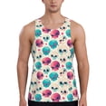 thumbnail image 1 of Fotbe heart Skull cute Pattern Men's Quick Dry Workout Tank Top Gym Muscle Tee Fitness Bodybuilding Sleeveless T Shirt Breathable Workout Shirt-X-Large, 1 of 9