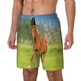 thumbnail image 1 of Fotbe horse running freely Men’s Swim Trunks Quick Dry Swim Shorts Board Shorts with Mesh Lining-Small, 1 of 6