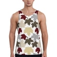 thumbnail image 1 of Fotbe maple leaves Pattern Men's Quick Dry Workout Tank Top Gym Muscle Tee Fitness Bodybuilding Sleeveless T Shirt Breathable Workout Shirt-Small, 1 of 7