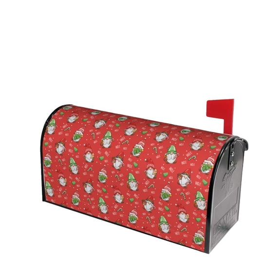 Fotbe merry Christmas gnome Mailbox Covers Post Letter Box Cover Garden Decor Standard Size-25.5x21 in