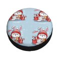 thumbnail image 1 of Fotbe merry Christmas rabbit Spare Tire Cover Thickening Universal Fit for Jeep, Trailer, RV, SUV, Truck, Tough Tire Wheel Soft Cover-17 inch, 1 of 8