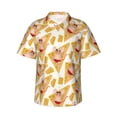 thumbnail image 1 of Fotbe mouse holiday Pattern Hawaiian Shirt for Men Unisex Summer Beach Casual Short Sleeve Cotton Linen Button Down Shirts,Small, 1 of 7