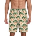 thumbnail image 1 of Fotbe palm tree Asian leopard Pattern Pajama Shorts for Men, Men's Pajama Bottoms, Sleepwear,Short Pajama Pants-Medium, 1 of 6
