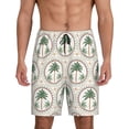 thumbnail image 1 of Fotbe palm trees Pattern Pajama Shorts for Men, Men's Pajama Bottoms, Sleepwear,Short Pajama Pants-X-Large, 1 of 6