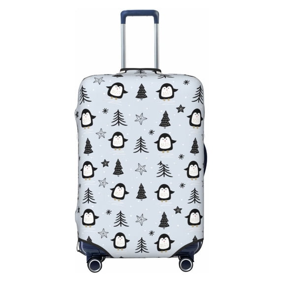 Fotbe penguin tree star Luggage Cover Protector,Suitcase Protector,Scratch and Dirt Resistant,Fits 18-32 Inch Luggage-Large