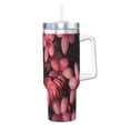 thumbnail image 1 of Fotbe pink butterfly Pattern 40oz Ice Bully With Handle And Straw Stainless Steel Vacuum Insulated Cup And 2 In 1 Straw Lid, 1 of 8