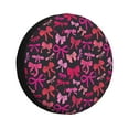 thumbnail image 1 of Fotbe pink ribbon bows Pattern Spare Tire Cover Thickening Universal Fit for Jeep, Trailer, RV, SUV, Truck, Tough Tire Wheel Soft Cover-15 inch, 1 of 6