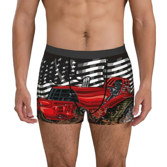 Fotbe tractor Men’s Total Support Pouch Boxer Briefs, X-Temp Cooling, Moisture-Wicking Underwear, Regular, Long-leg and Trunk-Medium