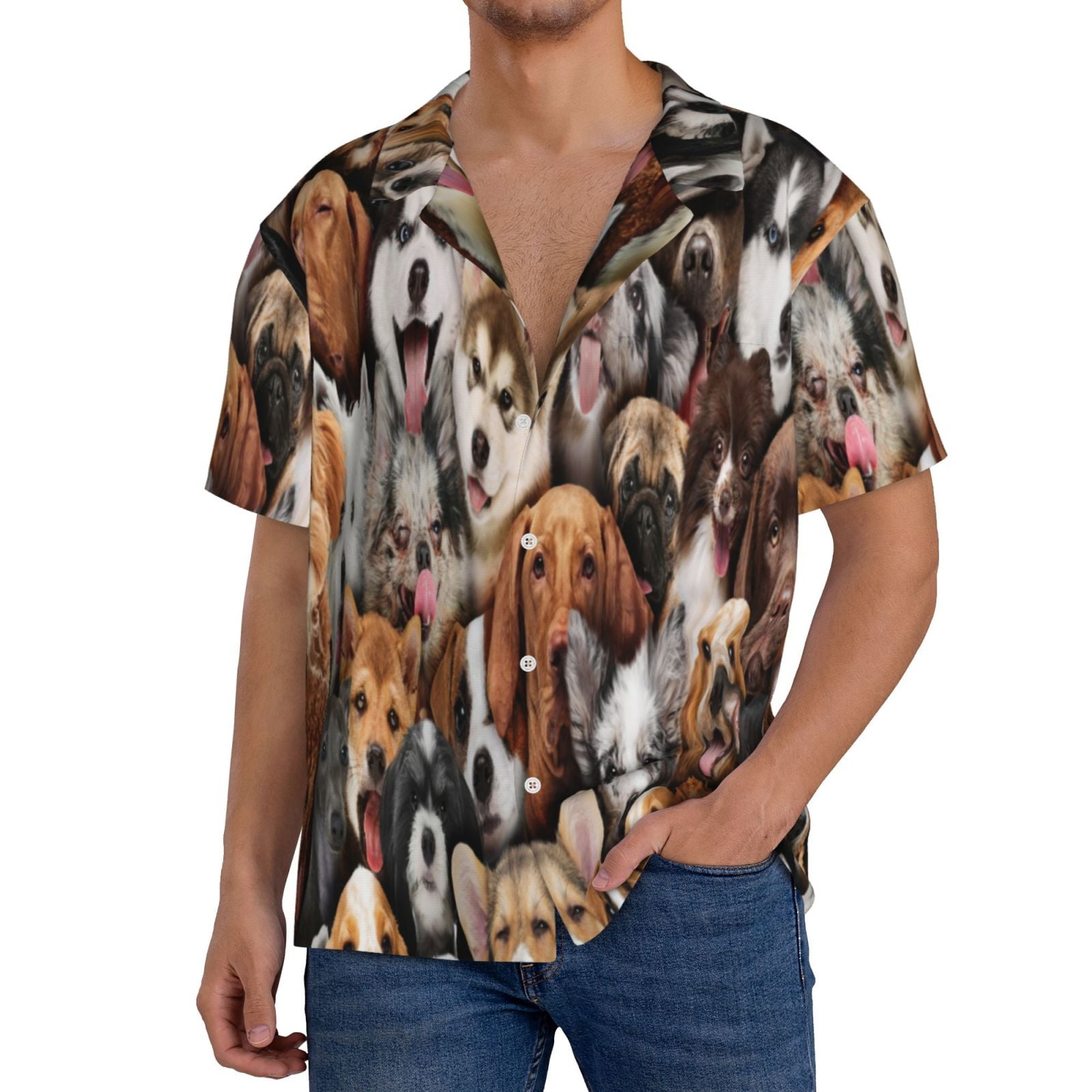 Men's Dog Graphic Short Sleeve T-Shirt main image 0