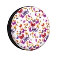thumbnail image 1 of Fotbe watercolor butterflies Pattern Spare Tire Cover Thickening Universal Fit for Jeep, Trailer, RV, SUV, Truck, Tough Tire Wheel Soft Cover-14 inch, 1 of 6