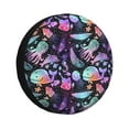 thumbnail image 1 of Fotbe whale fish octopus Pattern Spare Tire Cover Thickening Universal Fit for Jeep, Trailer, RV, SUV, Truck, Tough Tire Wheel Soft Cover-17 inch, 1 of 6