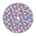 thumbnail image 1 of Fotbe white flower Skull blue Pattern Christmas Tree Skirt, Tree Skirts Plush Christmas Decorations, Christmas Tree Skirts Xmas Decorations Holiday Party Decor-36", 1 of 6