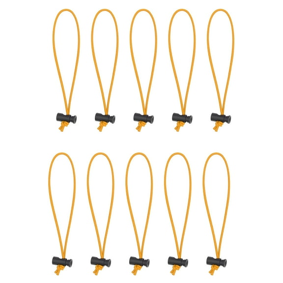 Foto&Tech 10 PCS Multipurpose Extra Thick Extra Long Toggle Tie/Elastic Cable Tie&Organizer Adjustable/Cable Strap/Instant Clutter Killer/Tangle Tamer/Cable Management for Cord&Cable Reusable (Orange)