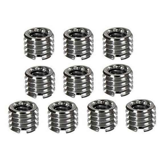 Foto&Tech 10 Pieces Metal 1/4 inch to 3/8 inch Convert Screw Adapter for Tripod Monopod Ballhead DSLR SLR