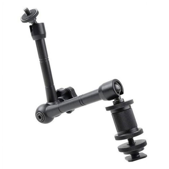 Foto&Tech 11" Magic Arm Articulating Magic Friction Arm Adjustable w/ 1/4'' Tripod Screw + Hot Shoe Mount for DSLR Camera Rig/LCD Monitor/LED Lights/DV Monitor/Flash Light/Microphone/DJI Osmo/Gopro