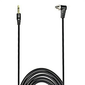 Foto&Tech 16 FT/5 Meter 3.5 mm to Male Flash PC Sync Cable with Screw Lock Suitable for Nikon, Canon, and most DSLR cameras Flash Trigger