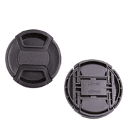 Foto&Tech 2 Pieces Center Pinch Snap-On Front Lens Cap Cover with Anti Lost String Compatible with Nikon, Sony, Fujifilm, Pentax, Panasonic, Olympus, Other DSLR Camera Lens 49mm