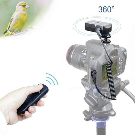 Foto&Tech 360 Any Angle Wireless Remote Shutter Release Working 100M Compatible with Canon SL2 T7i T6i T6S T5 T5i T4i T3i T3 XT XTi XSi,EOS R M 700D 650D 600D 550D 500D 1100D 77D 80D 70D G16 G15 G5 X
