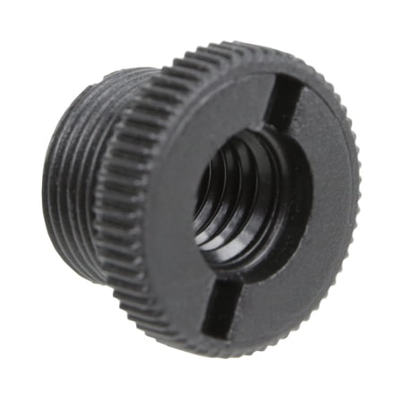 Foto&Tech 5/8-Inch Male to 3/8-Inch Female Mic Screw Thread Adapter Black Plastic Microphone Screw Thread Adapter for Mic Microphone Stand Accessories