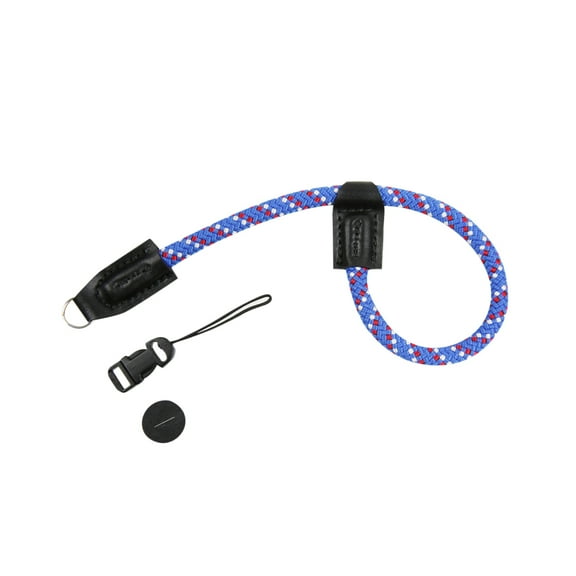 Foto&Tech Climbing Rope Camera Wrist Strap Quick Release Made in US Compatible with Sony A6600 A6500 A6400 A6000 A6300 A6100 A5100 A5000,RX1 R,RX1 R II,RX10,RX10 II,RX10 III,RX10 IV (34cm,Red/Blue/WT)