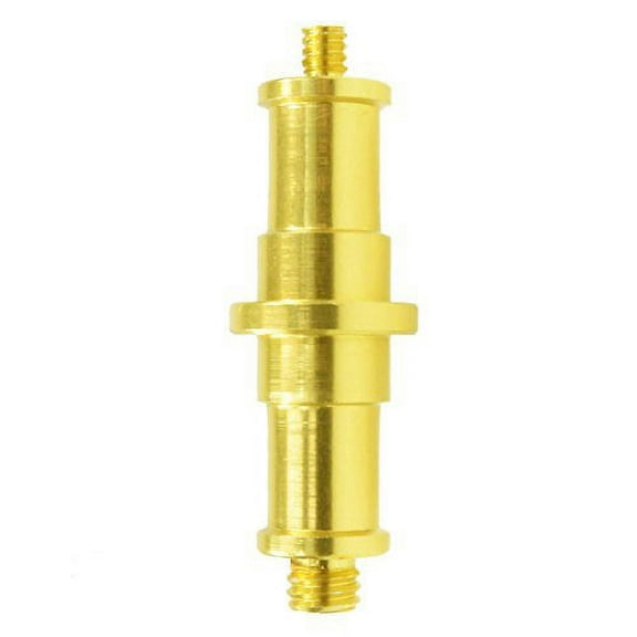 Foto&Tech Gold Plated 1/4" Male to 3/8" Male Threaded Screw Adapter Spigot Stud Flash Light Stand Connector for Camera Flash Holder/ Studio Light Stand /Ball Head/Wireless Flash Receiver/ Trigger