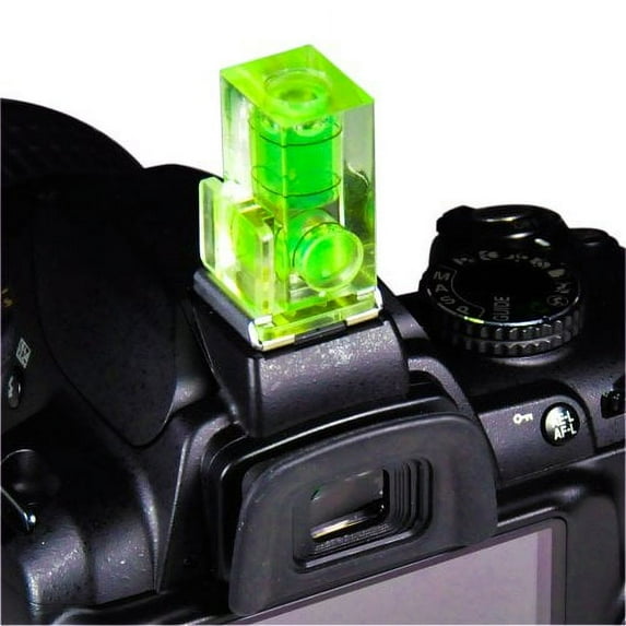 Foto&Tech Hot Shoe Spirit Bubble Level for Canon Nikon Panasonic Fujifilm Olympus Pentax Sigma DSLR/SLR/EVIL/FILM Camera (Two Axis)