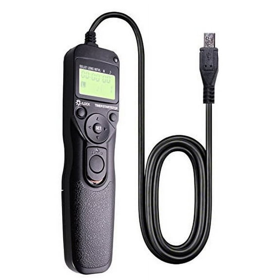 Foto&Tech LCD Timer Shutter Release Remote Control Cord for Fujifilm X-T2, X70, X30, X100T, X-A2, X-T1, X-E2, X-M1, X-A1, X-Q1, S1