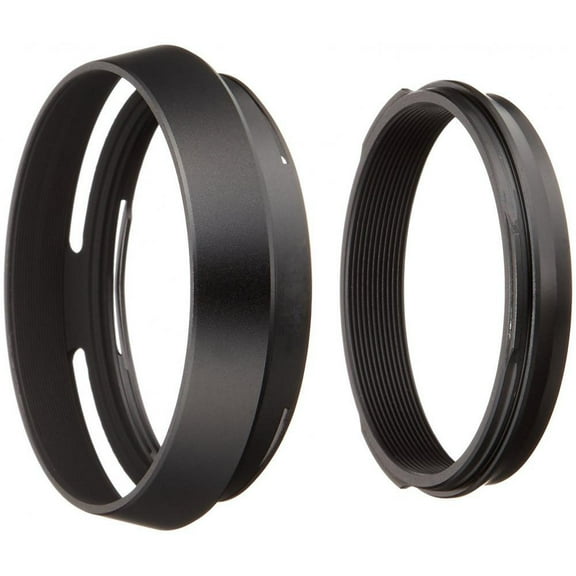 Foto&Tech LH-100 Metal Lens Hood/49mm Filter Adapter Ring for Fujifilm X100V X100VI (Black)