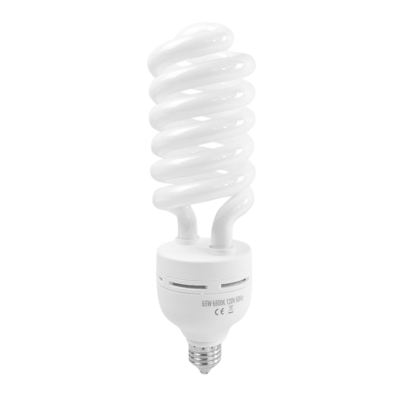 Foto&Tech Photography Daylight Bulb 65W 6500K 110V White Spiral Fluorescent Light Bulb Studio Light for Photography and Daylight Video Lighting (1 Pack)