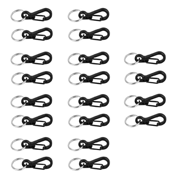 Foto&Tech Small Camera Quick Release Adapter Clip Set for Camera with Round Strap Lugs for Camera Strap Compatible with Canon Nikon Sony Mirrorless Camera, 33lb Breaking Force (10 Set, Black)