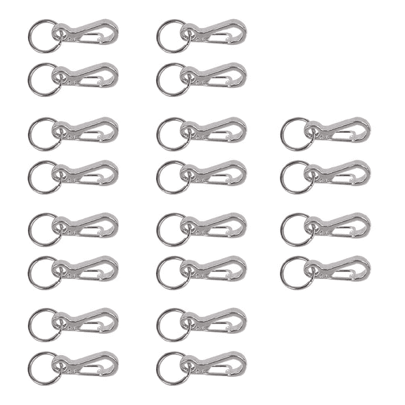 Foto&Tech Small Camera Quick Release Adapter Clip Set for Camera with Round Strap Lugs for Camera Strap Compatible with Canon Nikon Sony Mirrorless Camera, 33lb Breaking Force (10 Set, Silver)