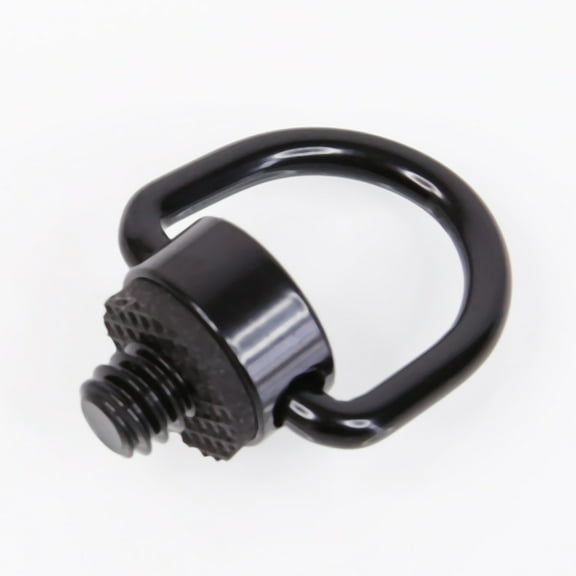 Foto&Tech Stainless Steel 1/4" Camera Mount D-Ring Neck Strap Wrist Strap Holder QR Shoulder Strap Sling Adapter (1x Black)