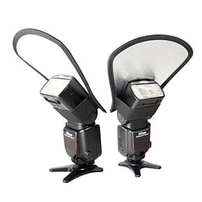 Foto&tech Silver/White Two Sided Flash Diffuser Reflector for Speedlight Nikon SB-900, SB-800, SB-910,Canon 580EX II, 600EX-RT,430EX II, Pentax AF-360FGZII, Olympus FL-600R, Panasonic DMW-FL360L
