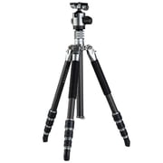 FotoPro T-Roc One 4-Section Carbon Fiber Professional Tripod, 22 lbs Capacity, 54.9" Max Height