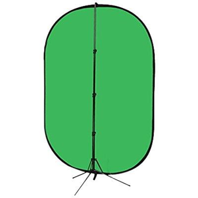 fotodiox 5'x7' collapsible chromakey green + blue 2-in-1 background panel and support stand
