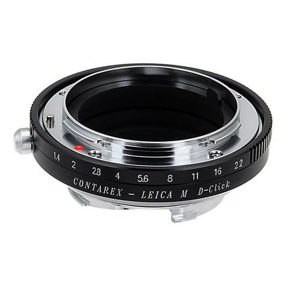 Fotodiox CRX-LM-Pro-Dclk-6Bit Pro Lens Mount Adapter - Contarex SLR Lens To Leica M Mount Rangefinder Camera Body with Built in De-Clicked Aperture Control Dial & Leica 6-Bit M-Coding