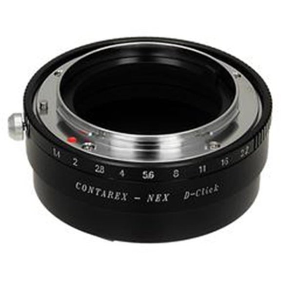 Fotodiox CRX-SnyE-P-Dclk Pro Lens Mount Adapter - Contarex SLR Lens To Sony Alpha E-Mount Mirrorless Camera Body with Selectable Clicked & Declicked Aperture Control